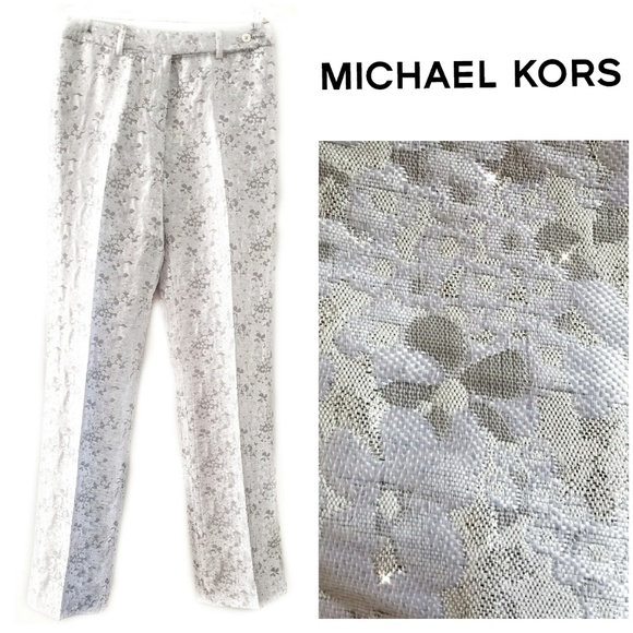 michael kors pants silver